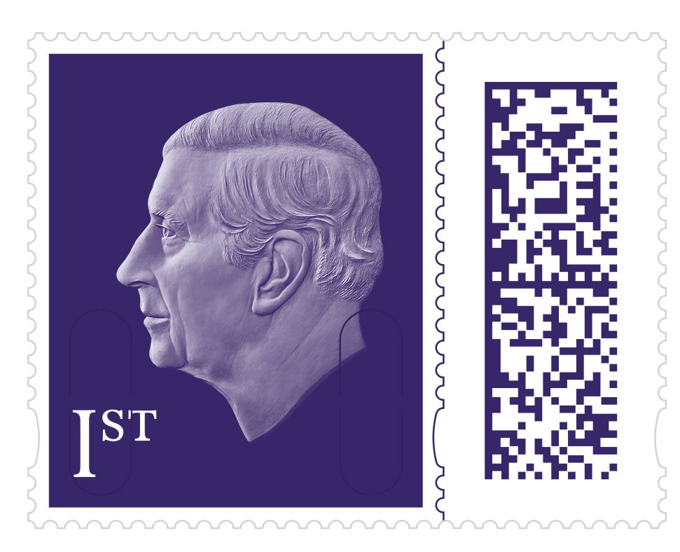 Englannin postimerkkeihin kuningas Charles III:n muotokuva